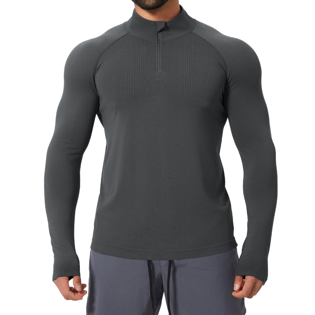Herren Funktionelles Langarmshirt mit Stehkragen Drune