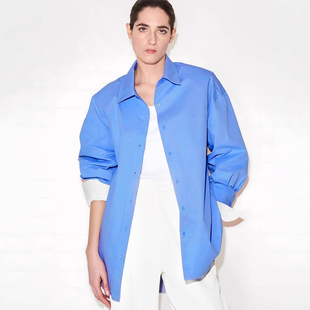 Damen Elegante und bequeme Bluse mit angeschnittenen Ärmeln Drune