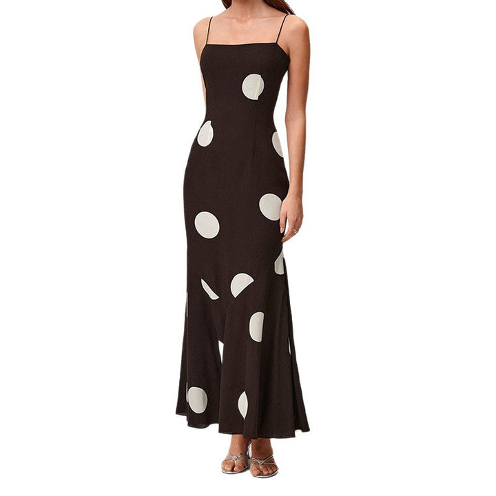 Damen Maxikleid mit elegantem Polka-Dot-Muster Drune