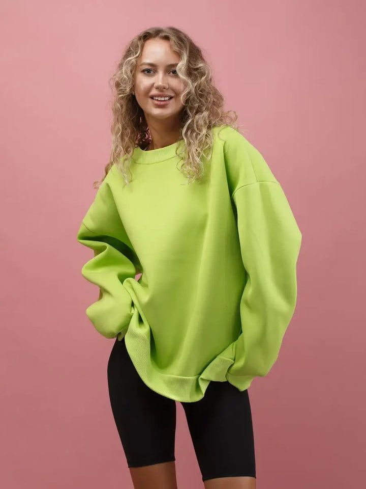Damen lässiger Oversized Sweatpullover Drune