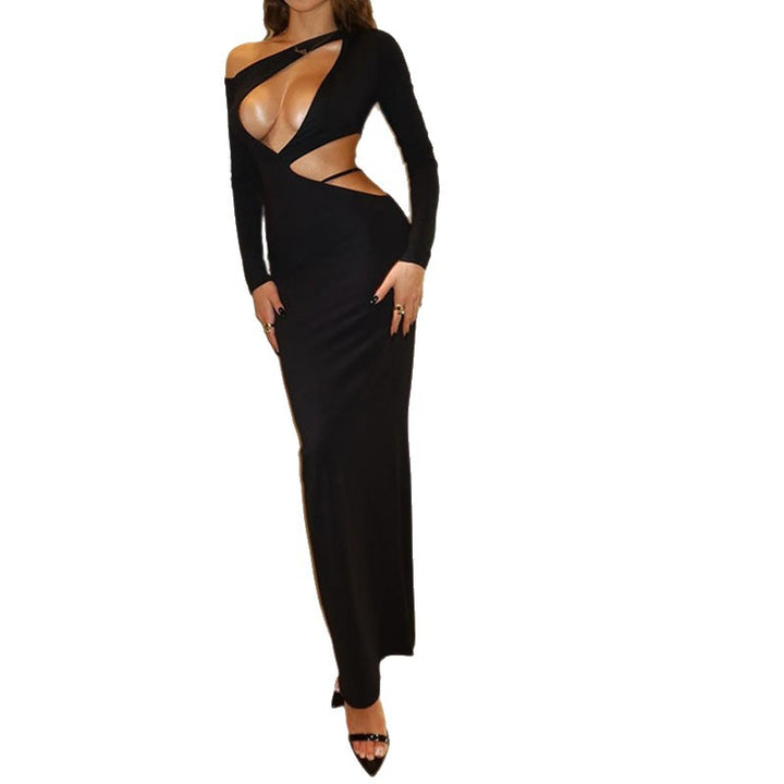 Damen Figurbetontes Cut-Out Maxikleid Drune