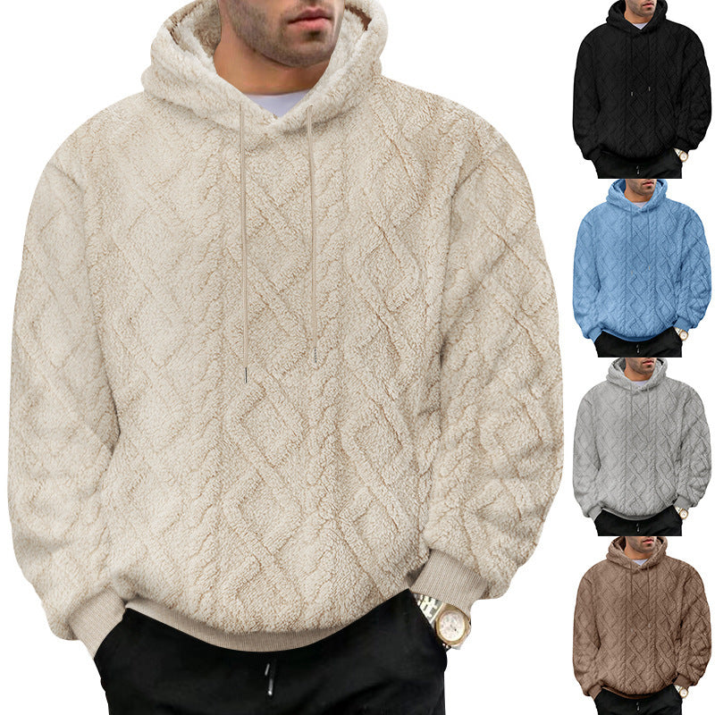 Herren Hoodiekapuzenpullover aus kuscheligem Material mit Struktur Drune