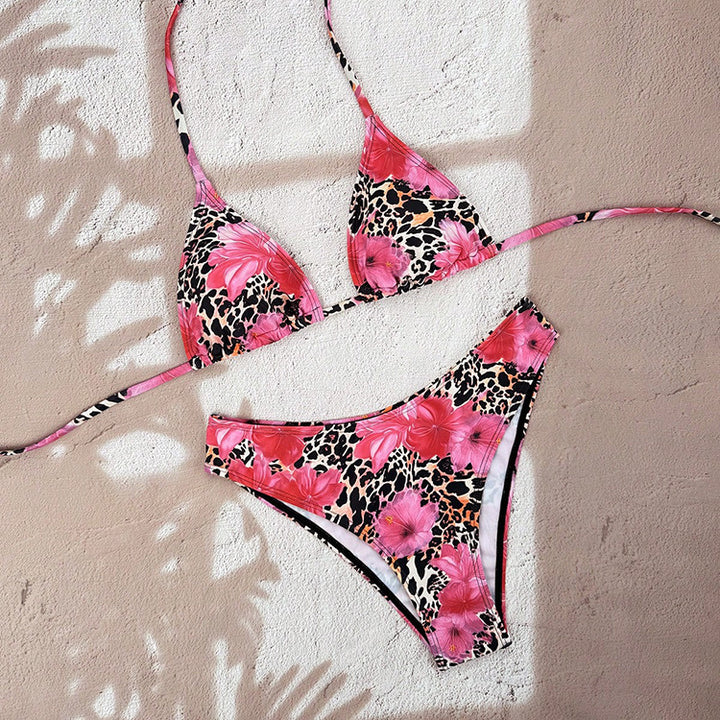 Damen Triangel-Bikini mit dekorativen Punkten Drune