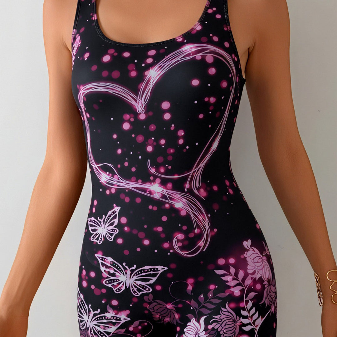 Damen Sportlicher Einteiler Badeanzug Drune