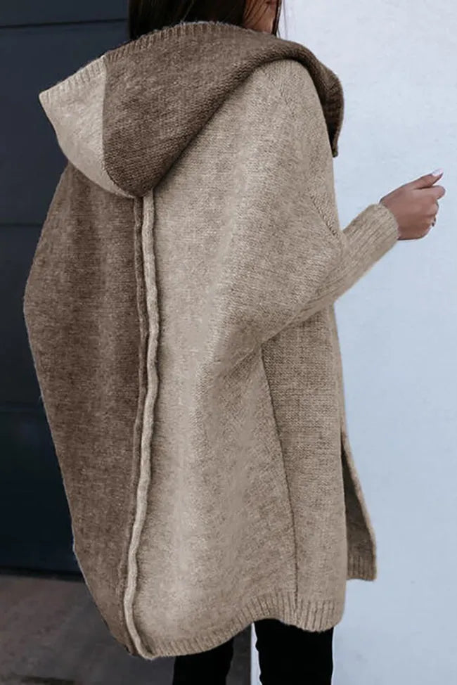 Drune | Gestickter Strick Kapuzenpullover Strickjacke Mantel