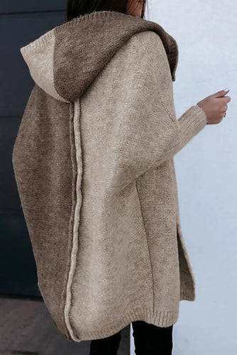 Drune | Gestickter Strick Kapuzenpullover Strickjacke Mantel