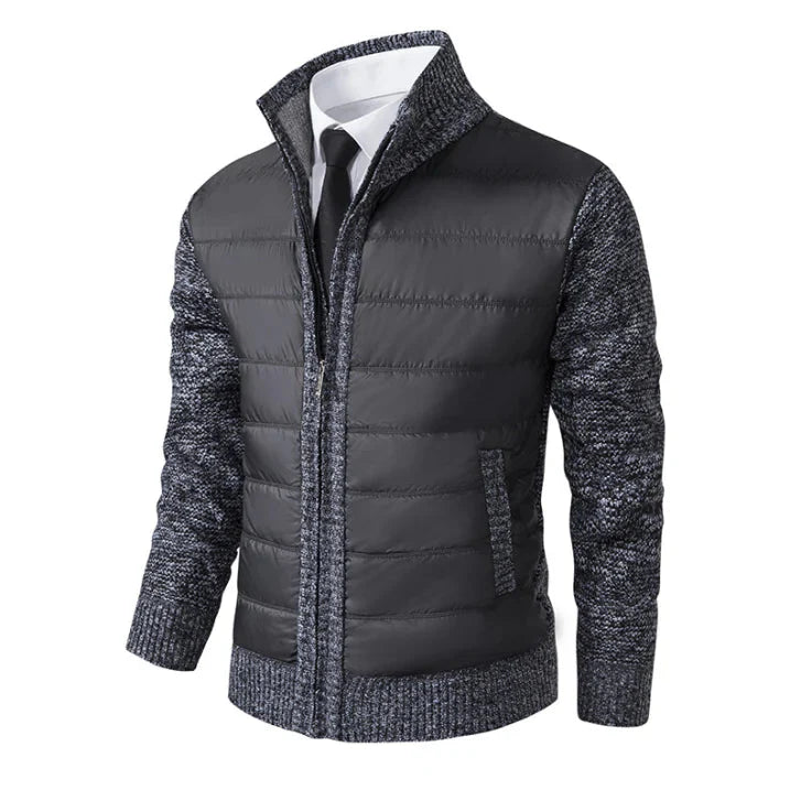 Drune | Herren Winter Steppjacke mit gerippten Bündchen und glattem Finish