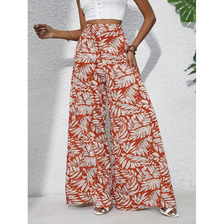Damen Weit geschnittene Sommerhose mit floralem Muster Drune
