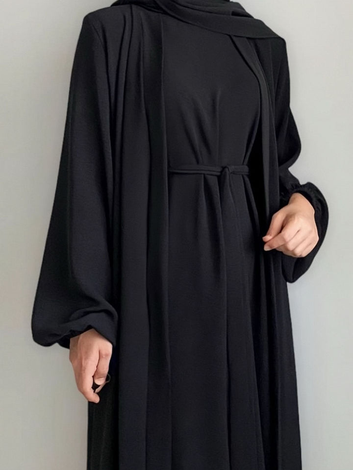 Damen elegantes Kimono-Dress mit tailliertem Design und langen Ärmeln Drune