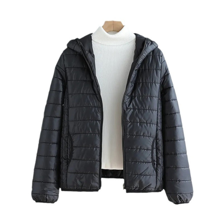 Damen gesteppte Übergangsjacke mit Kapuze und modernem Schnitt Drune