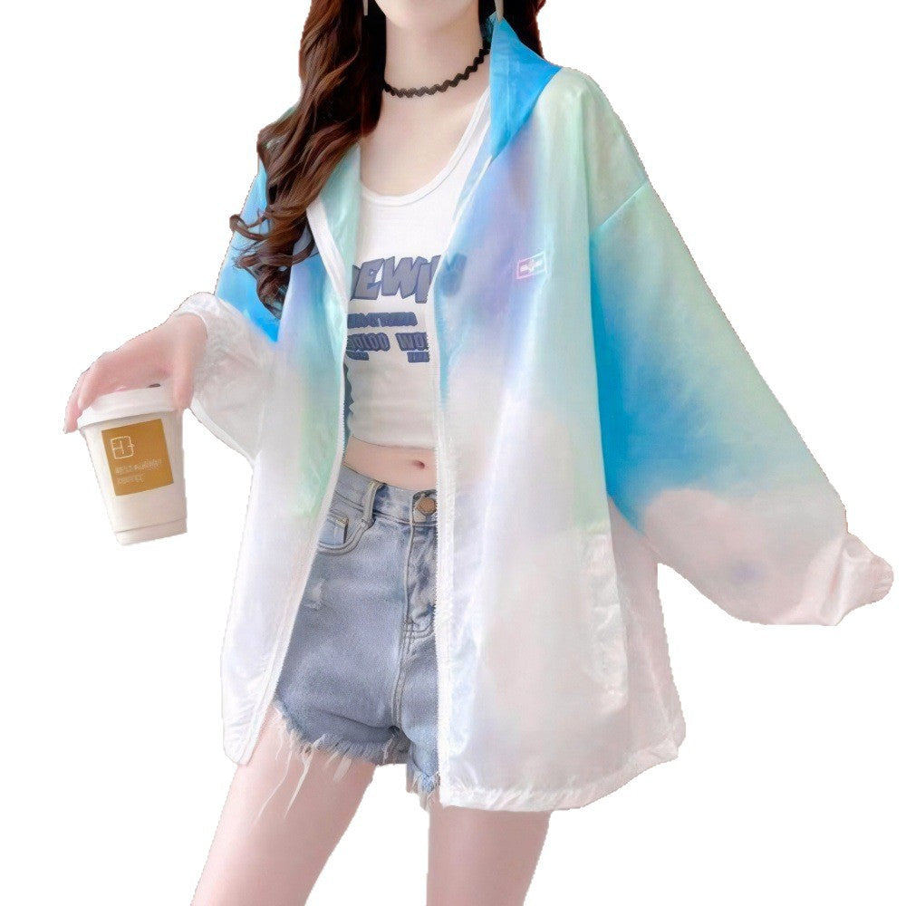 Damen Leichte und lässige Regenjacke mit modernem Farbverlauf Drune
