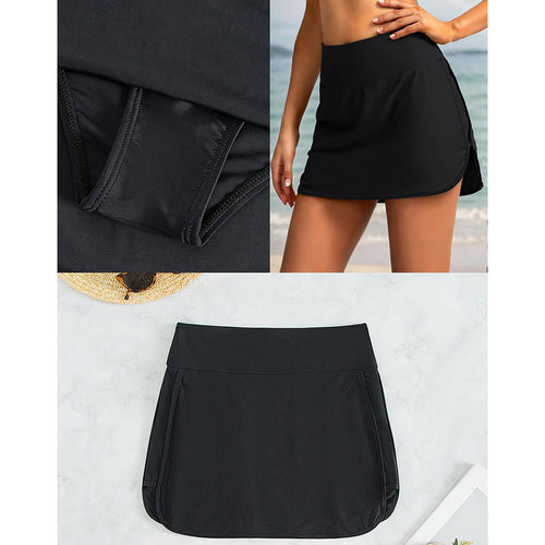 Damen Bade-Rock mit eleganten Rüschendetails Drune
