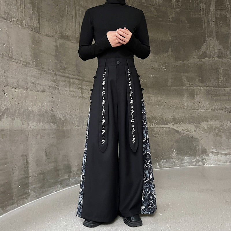 Herren weite Hose mit eleganten Seitenakzenten Drune