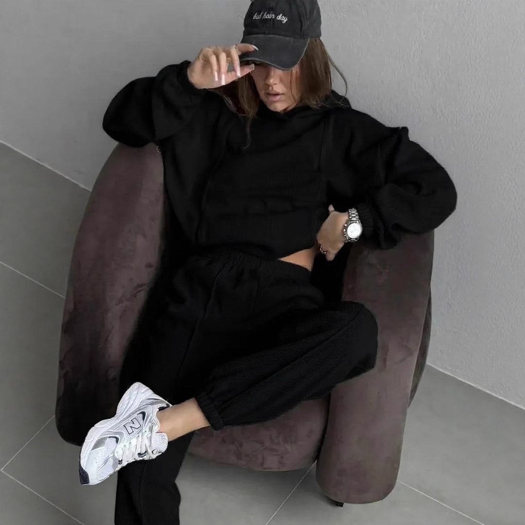 Damen gemütliches Fleece-Freizeitset Drune