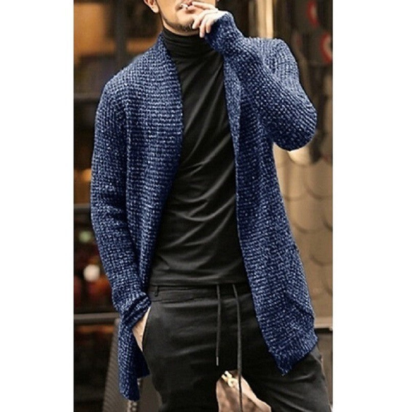 Herren Strickjacke mit offenem Design und strukturiertem Muster Drune