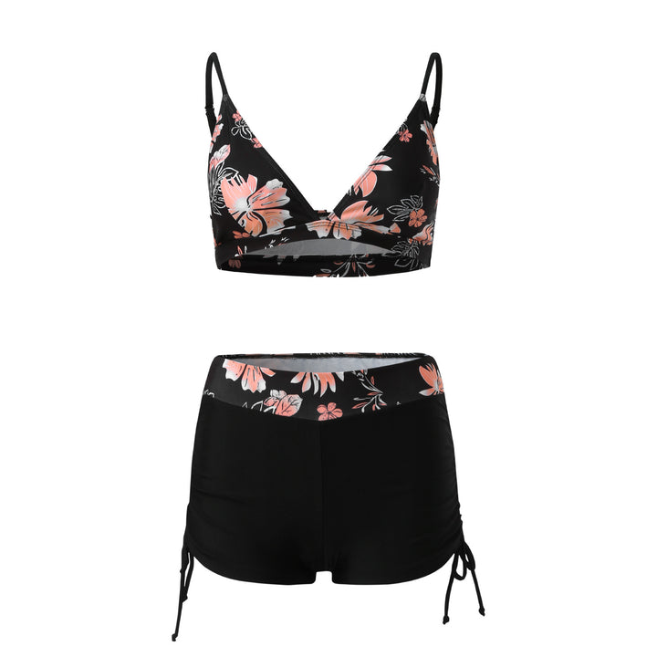 Damen Bikini-Set mit modischem Oberteil und hoch geschnittenen Shorts Drune