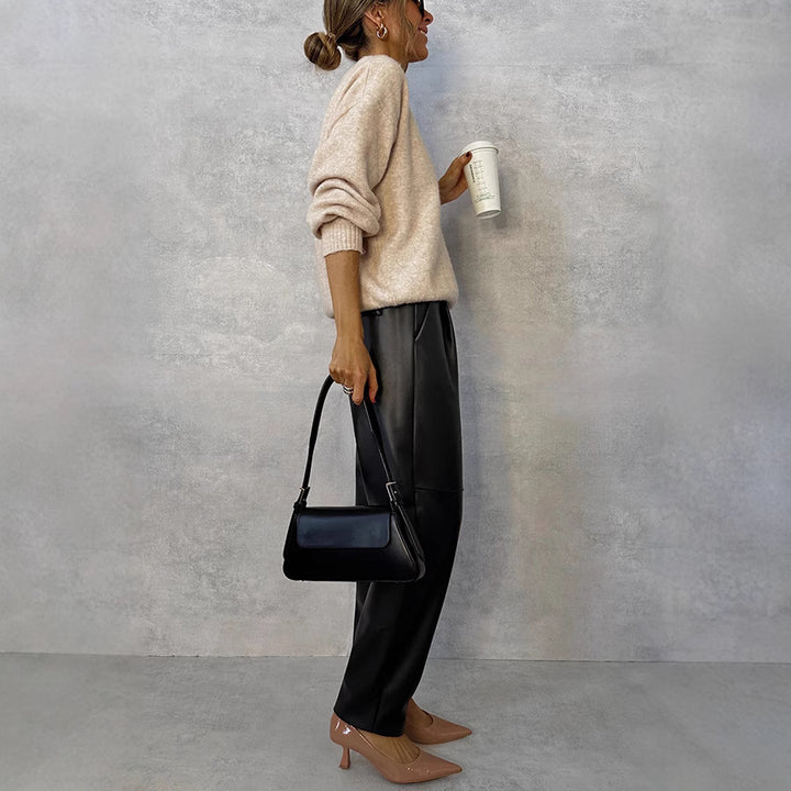 Drune | Dash Petal Taille Tasche Faux Leder Hosen