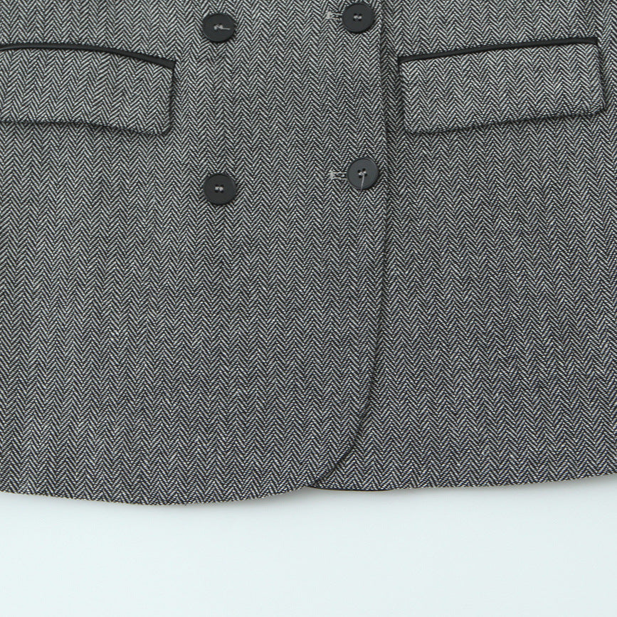 Damen modischer Blazer mit doppelter Knopfleiste und elegantem Revers Drune