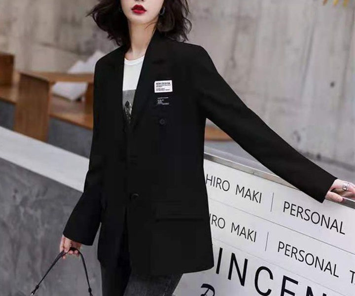 Damen eleganter Oversize-Blazer mit doppelt belegtem Schnitt und modernen Details Drune