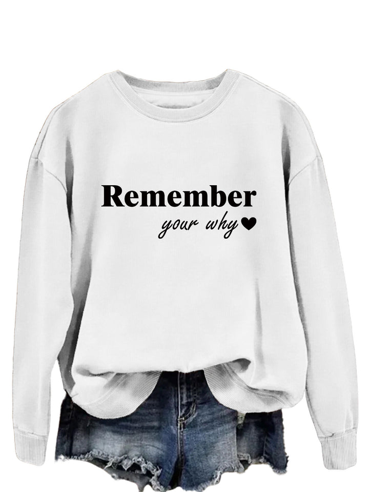 Damen Sweatshirt mit motivierendem Aufdruck und lässigem Schnitt Drune