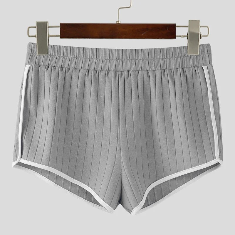 Damen nan plissierte Freizeit-Shorts mit elastischem Komfortbund und Kontrastpaspel Drune