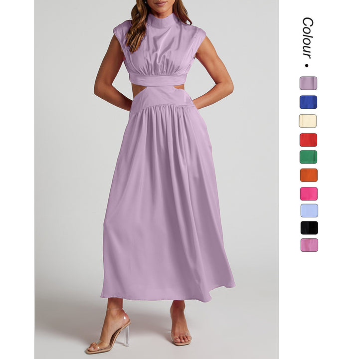 Damen Maxikleid mit kreativem Schnitt und tailliertem Design Drune