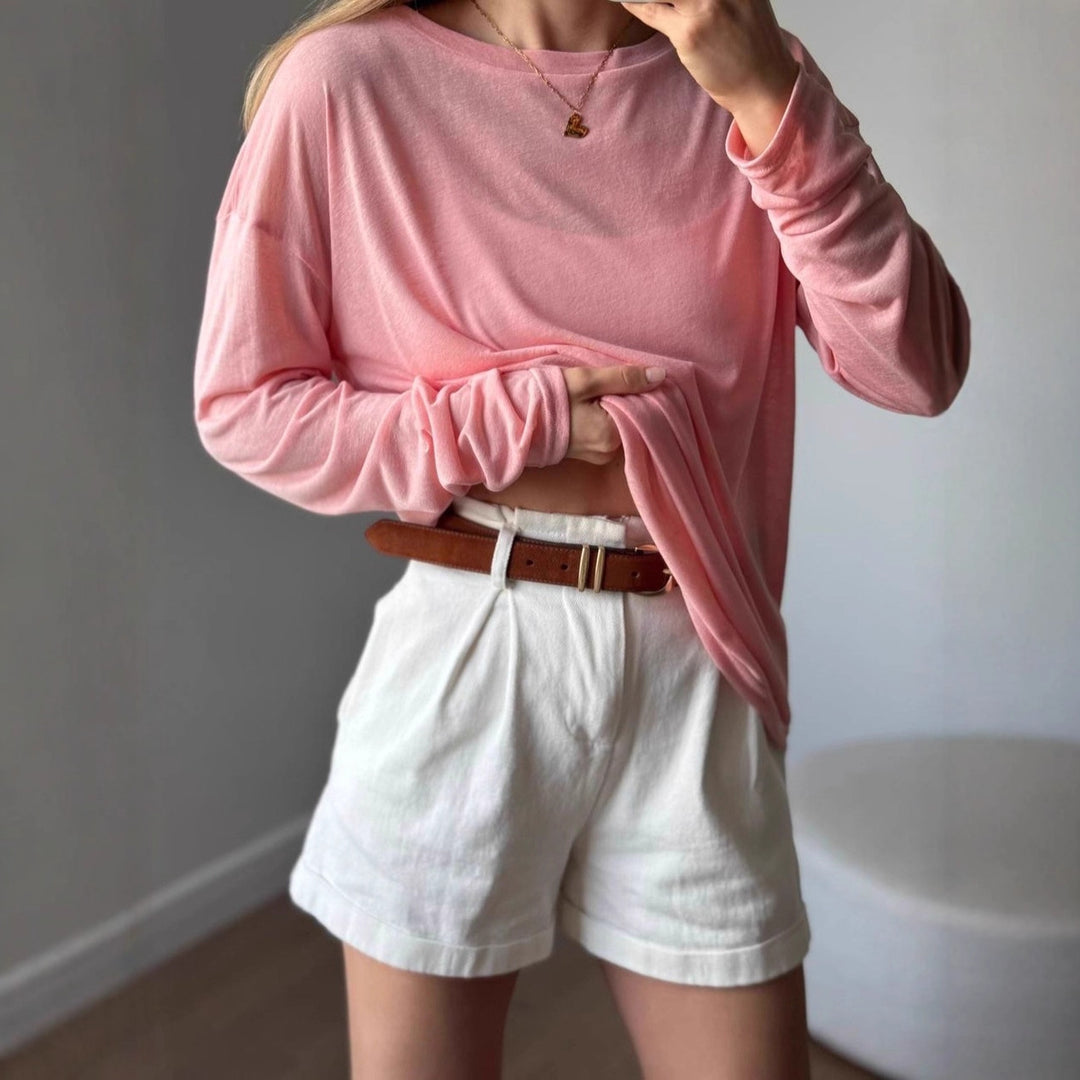 Damen Komfortables Langarmshirt Drune