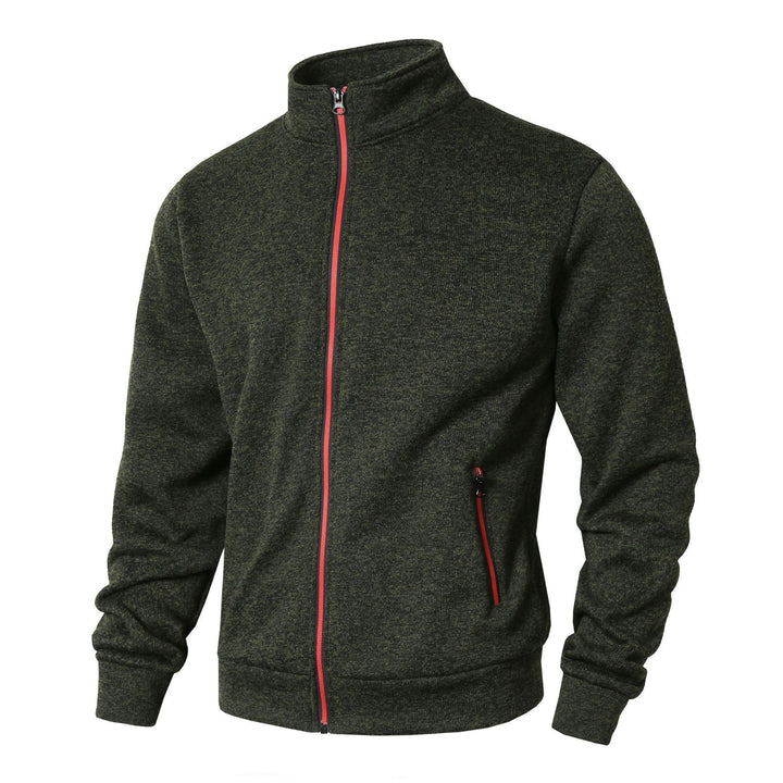 Herren Fleecejacke mit hohem Kragen und Reißverschluss Drune