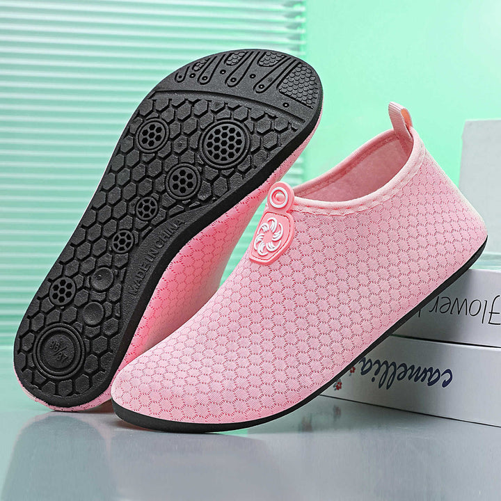 Damen nan leichter gestrickter Wasserschuh Slip-On mit nahtlosem Sockenschaft und rutschfester Gummisohle Drune