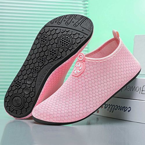 Damen nan leichter gestrickter Wasserschuh Slip-On mit nahtlosem Sockenschaft und rutschfester Gummisohle Drune