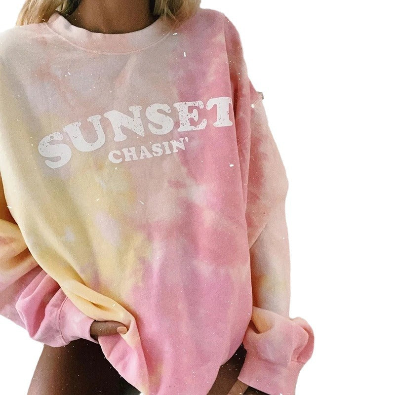 Damen Sweatshirt mit kreativen Batik-Muster Drune