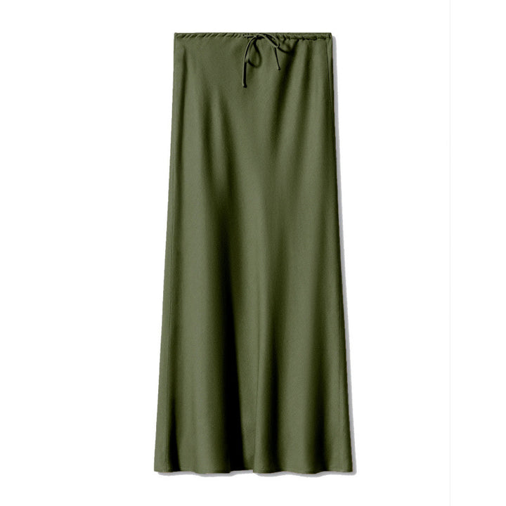 Damen Maxi-Rock mit elastischemBund und seitlicher Bindegurt Drune