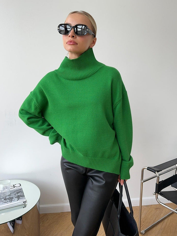 Damen Pullover mit hochschließendem Kragen und lässigem Schnitt Drune