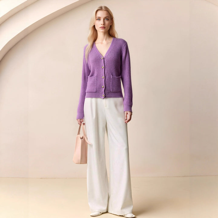 Damen Strickjacke mit feiner Struktur und praktischen Taschen Drune