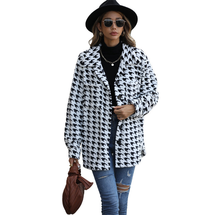 Damen karierte Übergangsjacke Drune