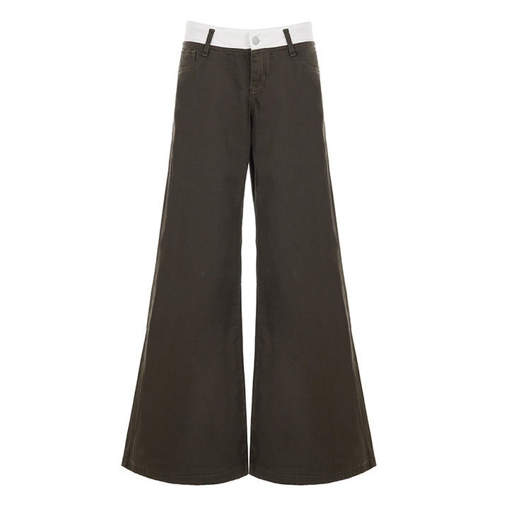 Damen Cargo-Hose im lässigen Stil mit praktischen Seitentaschen und weitem Bein Drune