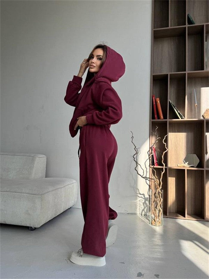 Damen lässiger Hoodie-Jumpsuit Drune