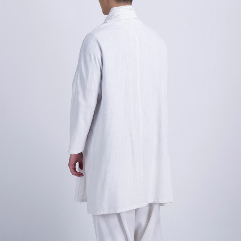 Herren Überwurfjacke mit asymmetrischem Schnitt und dekorativen Details Drune