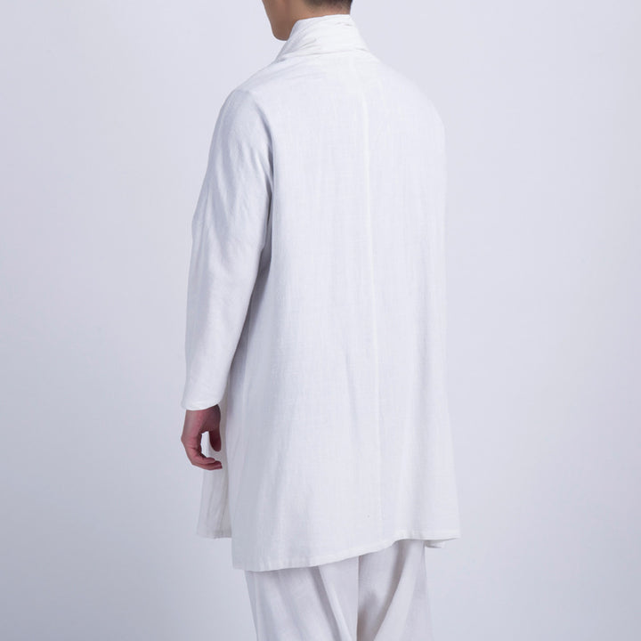 Herren Überwurfjacke mit asymmetrischem Schnitt und dekorativen Details Drune