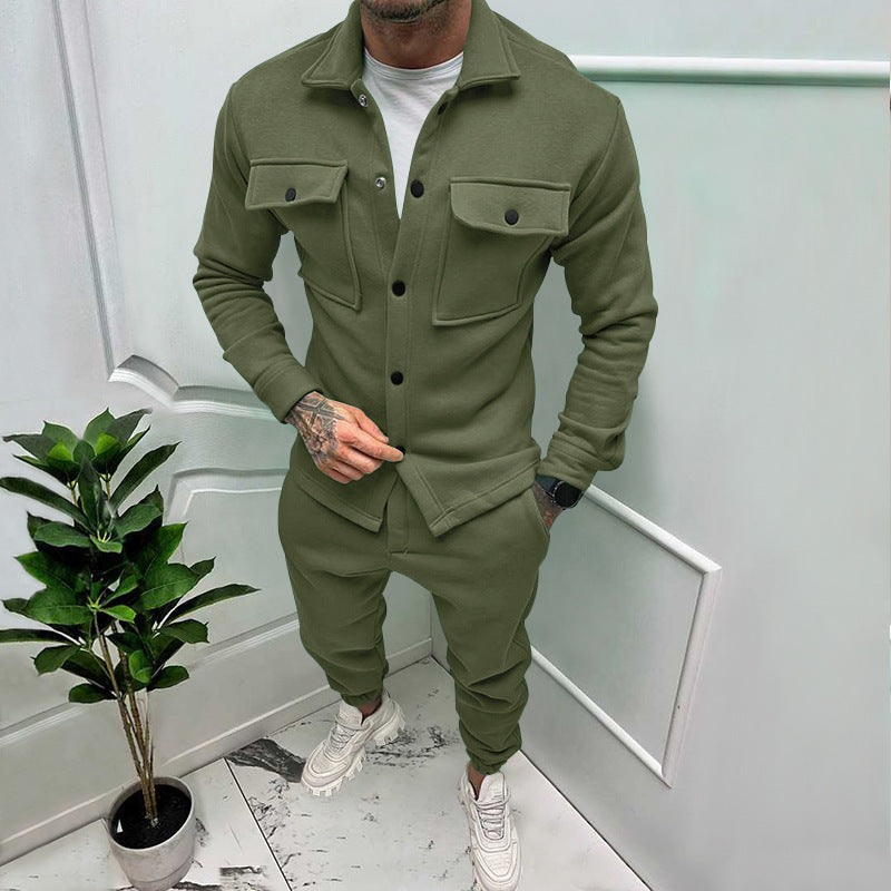 Herren Sportliches Freizeit-Set im lässigen Casual-Look mit funktionalen Taschen Drune