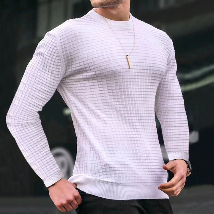 Herren Strickpullover mit modernem Strukturdesign und Rundhalsausschnitt Drune
