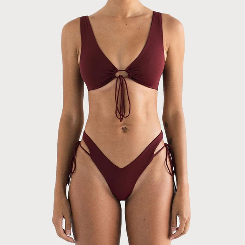 Damen Triangel-Bikini mit innovativem Schnitt und verstellbaren Seitenbändern Drune