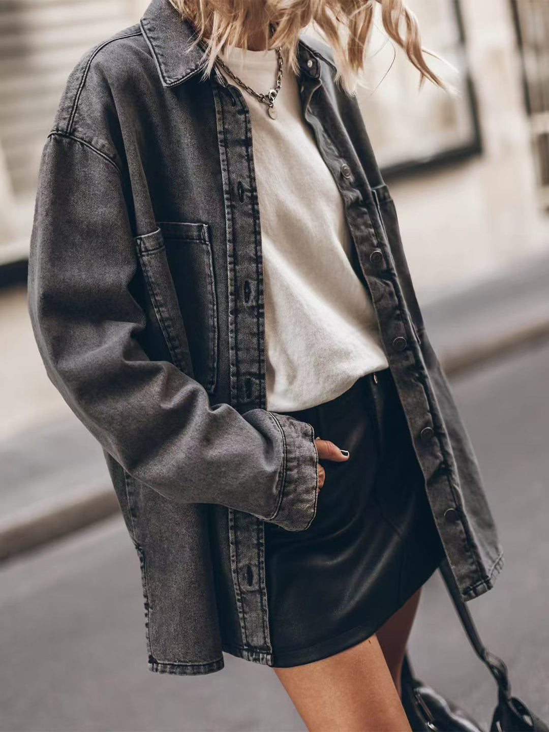 Damen lässige Jeansjacke Drune