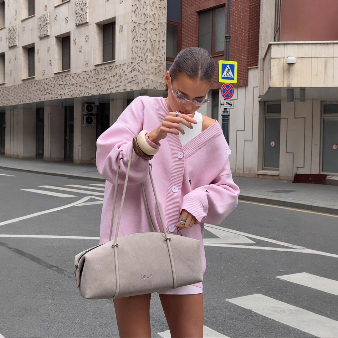 Damen lässige Strickjacke mit innovativen Detailverzierungen Drune