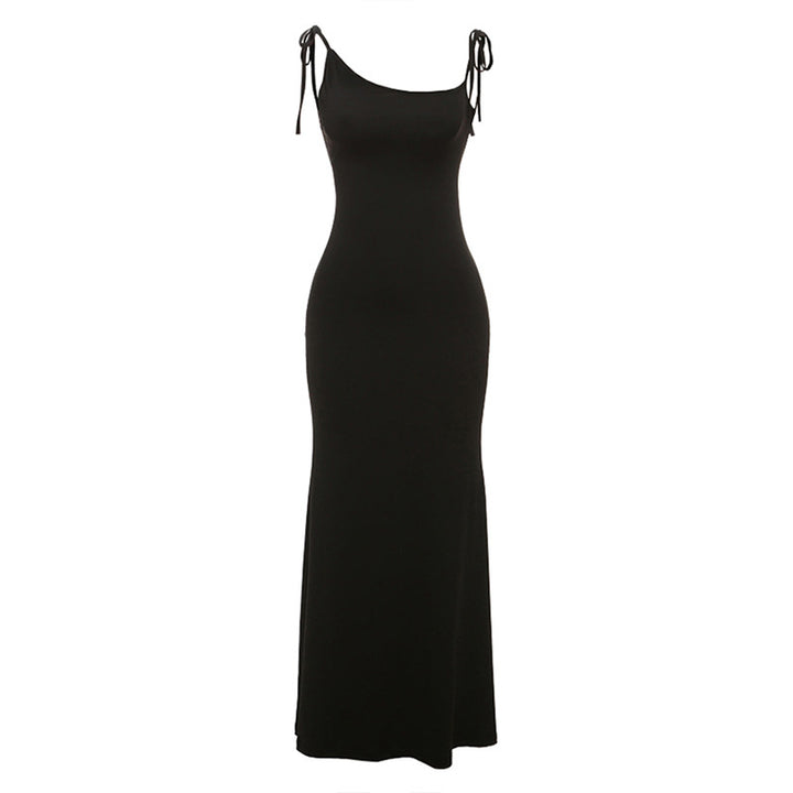 Damen Langes Abendkleid mit verstellbaren Spagettiträgern und figurbetontem Schnitt Drune