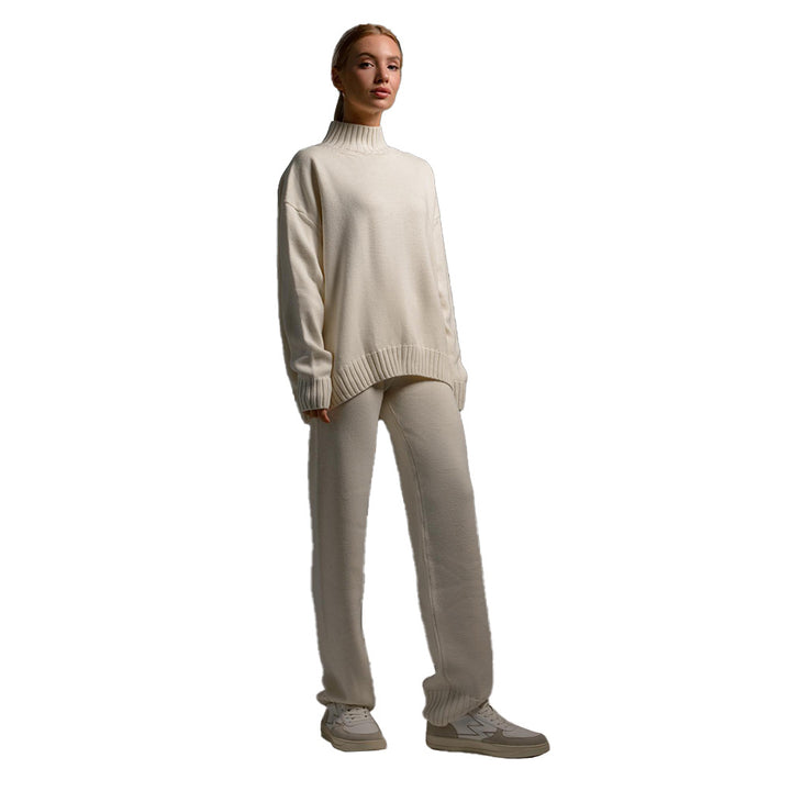 Damen Kuscheliger Strickanzug mit hohem Kragen und weitem Schnitt Drune