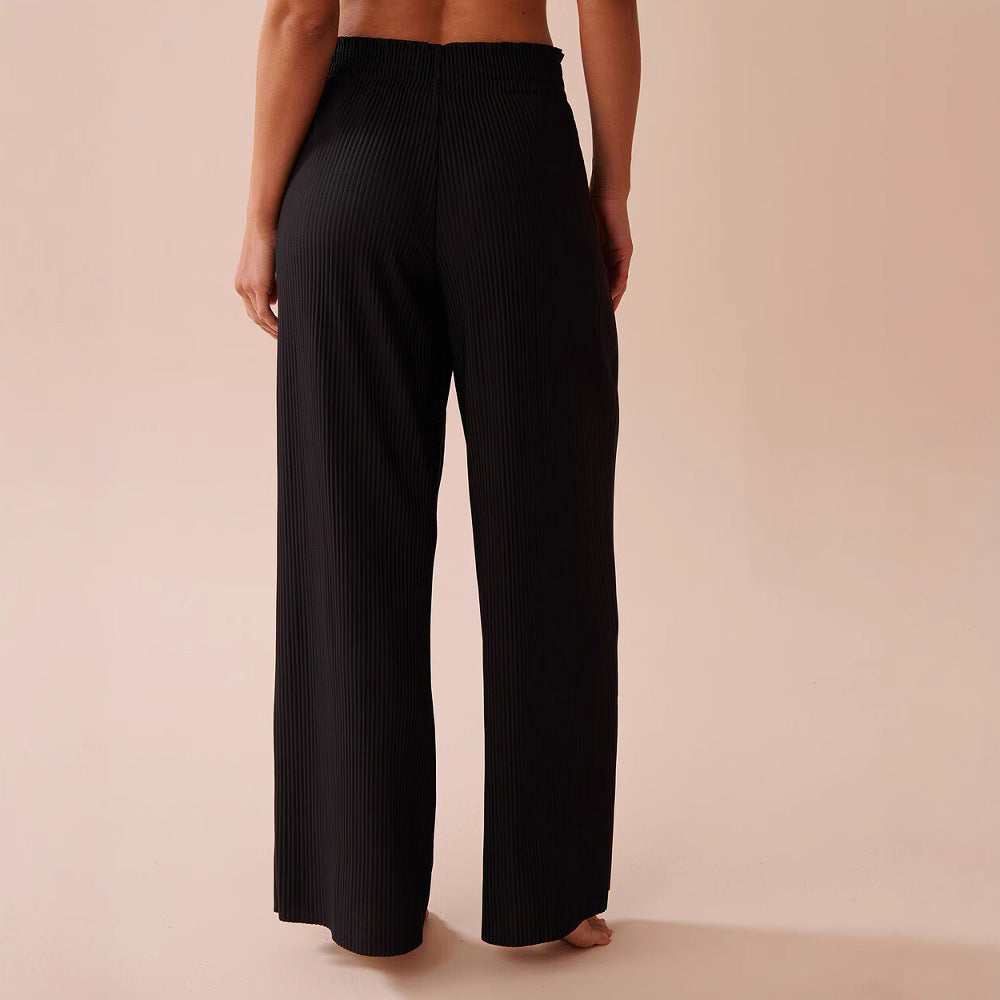 Damen Plisseehose mit elastischem Bund und seitlichen Eingrifftaschen Drune