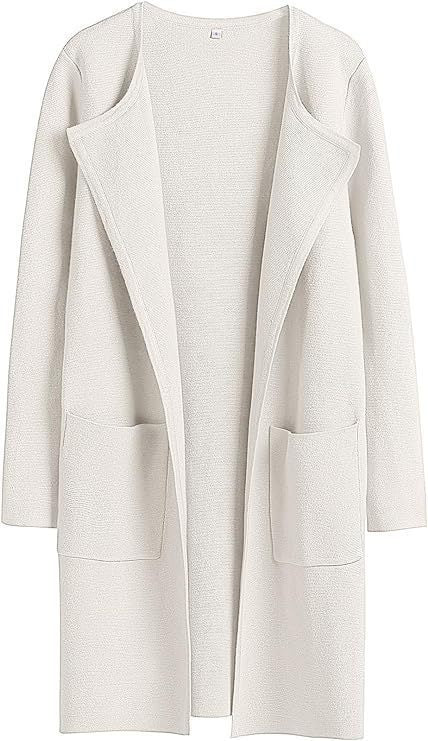 Damen Strickmantel mit lässigem Schnitt und praktischen Taschen Drune