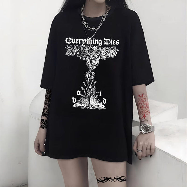 Damen Oversized T-Shirt mit dekorativem Schleifenmotiv Drune