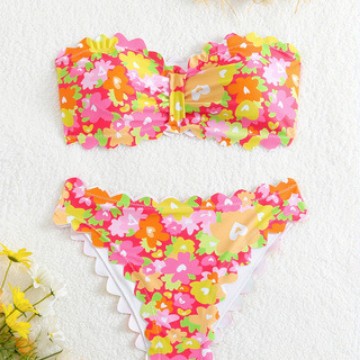 Damen Bikini-Set mit floralem Muster Drune
